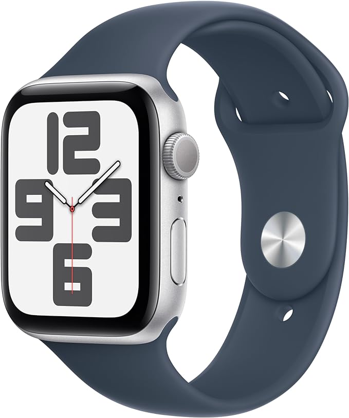 Apple Watch SE Silver Aluminum Case with Storm Blue Sport BandWearablesA great deal to love. Powerful sensors for insights about your health and fitness. Innovative safety features. Convenient ways to stay connected. A faster dual-core processor for added